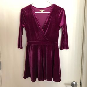 Magenta velvet romper